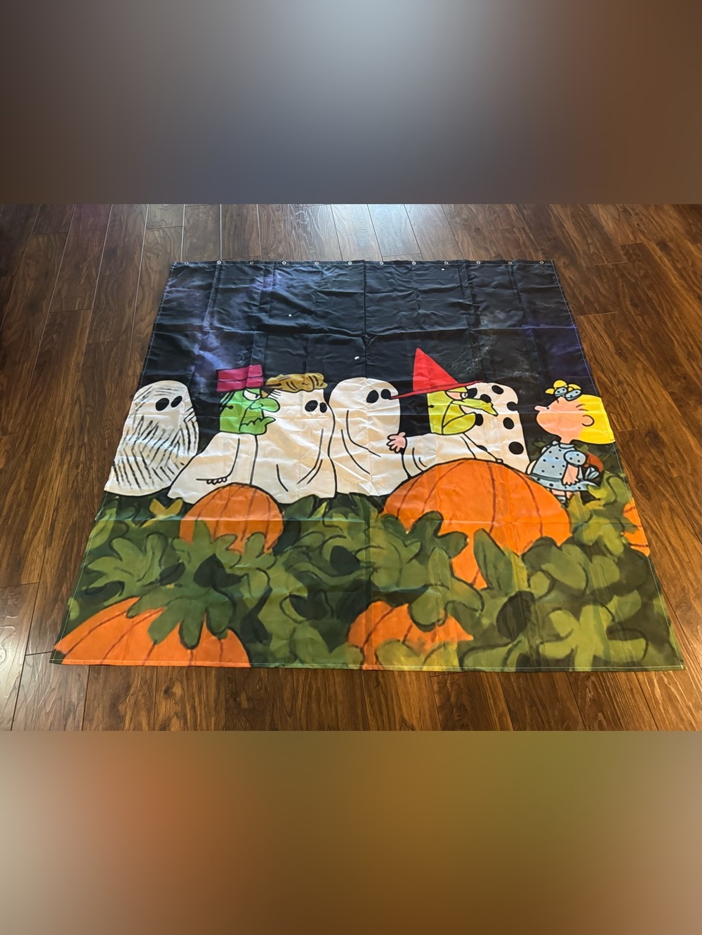 New! Kids Peanuts Halloween Shower Curtain - Charlie Brown